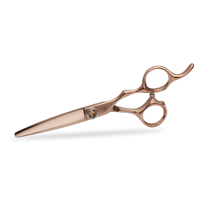 Série de tesouras de corte de cabelo profissional em ouro rosa de 6 polegadas
